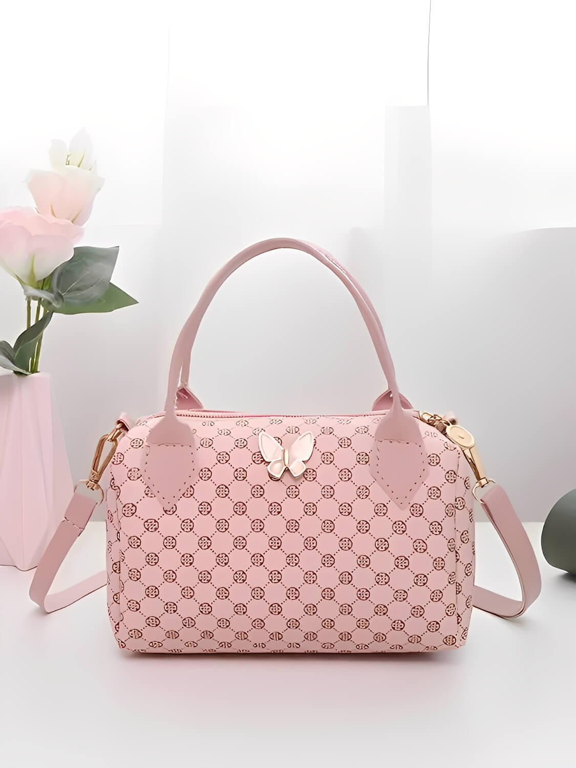 Bolsa Tiracolo em Couro PU Estampada com Alça Ajustável - Brunelli
