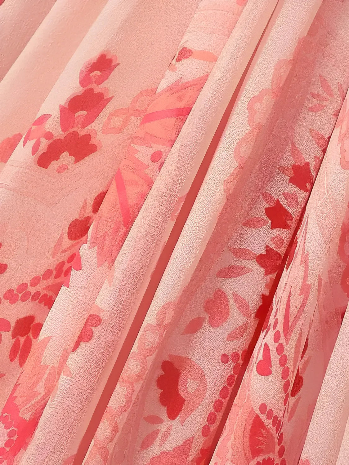 Vestido Longo Estampado Acinturado com Mangas Longas Elegantes – Clarisse