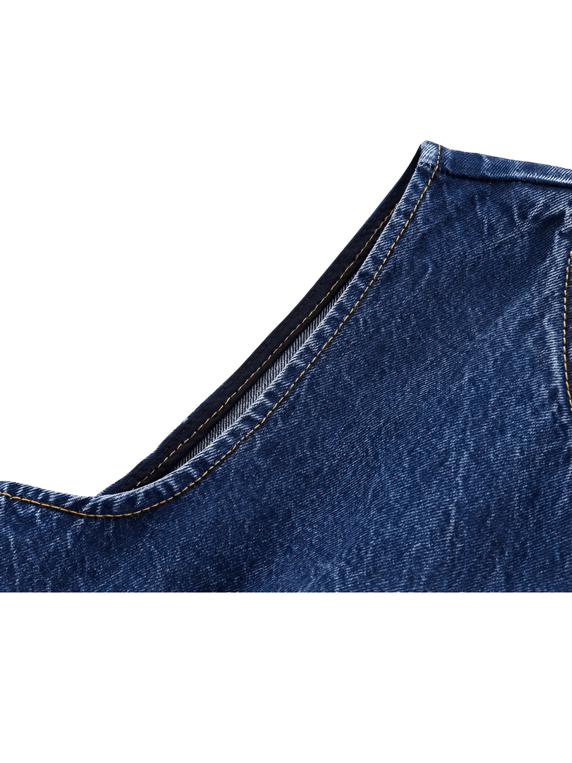 Colete Jeans Ajustado com Fechamento Assimétrico em Botões – Rose