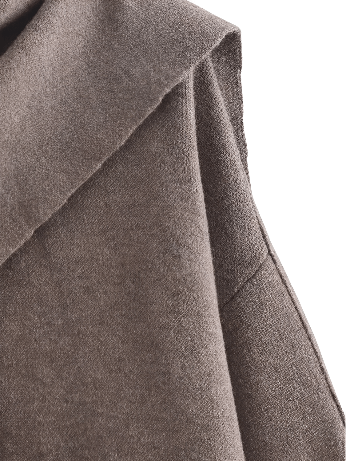 Casaco Poncho Assimétrico com Gola Lenço – Alana