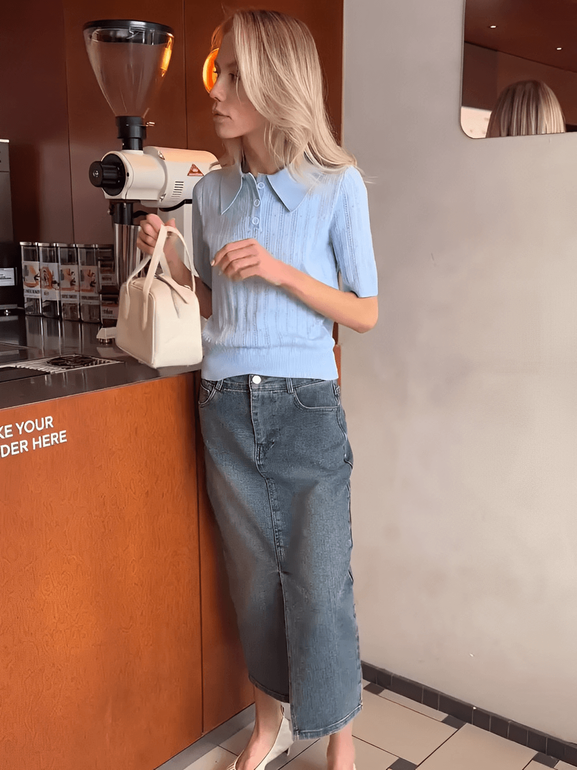Blusa em Tricô Gola Polo com Costura em Relevo e Botões – Lily