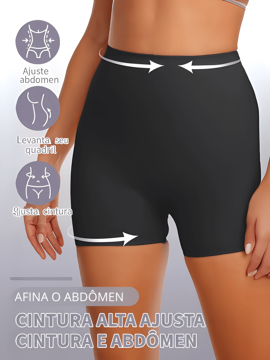 Short Modelador com Enchimento Fixo Efeito Levanta Bumbum – Tailine