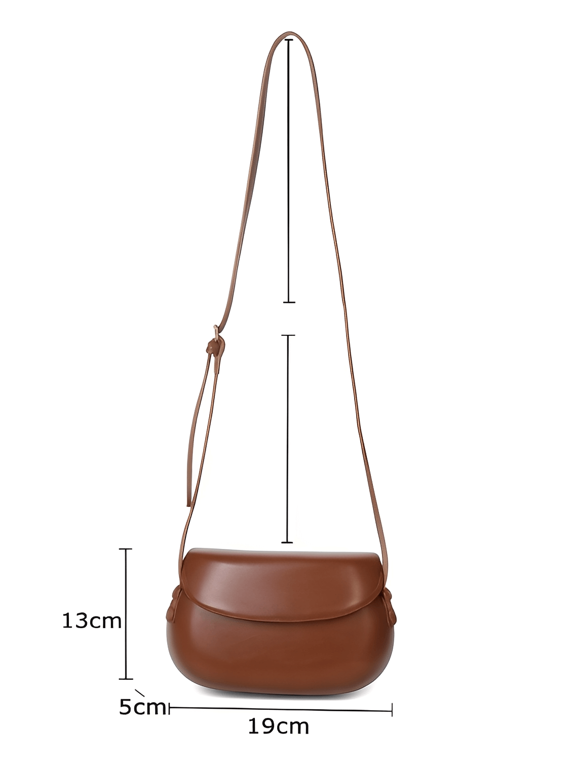 Bolsa Feminina em Couro PU com Design Arredondado e Alça Regulável – Odete