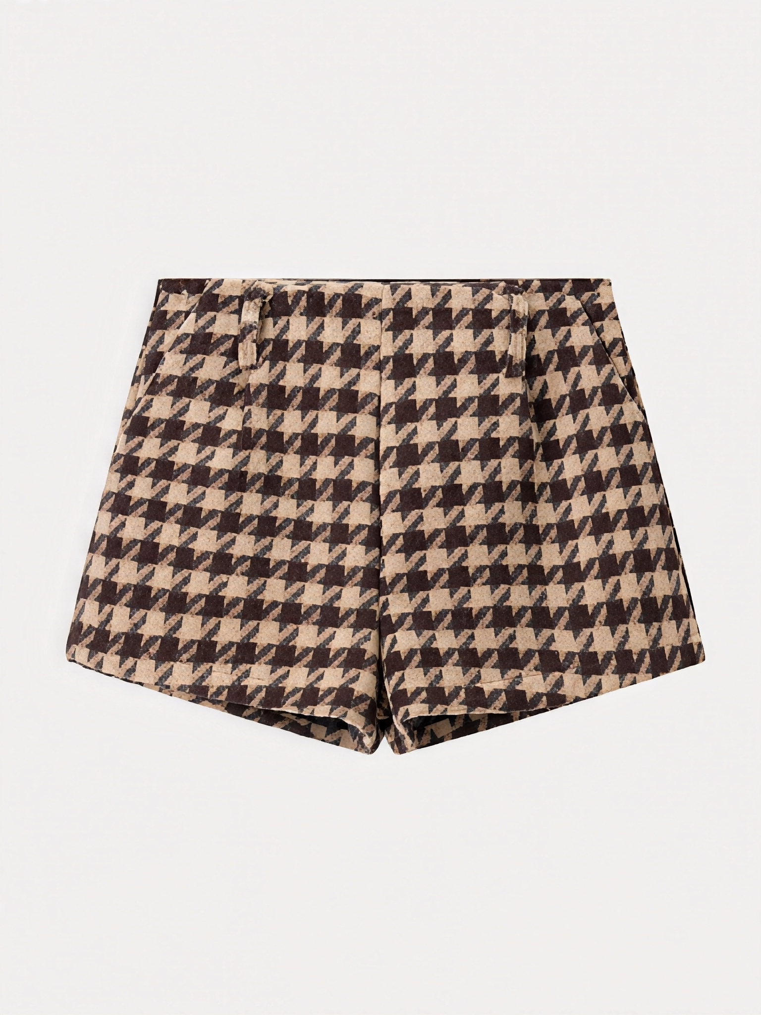 Conjunto em Alfaiataria Xadrez com Jaqueta Cropped e Short Evasê - Nathalia