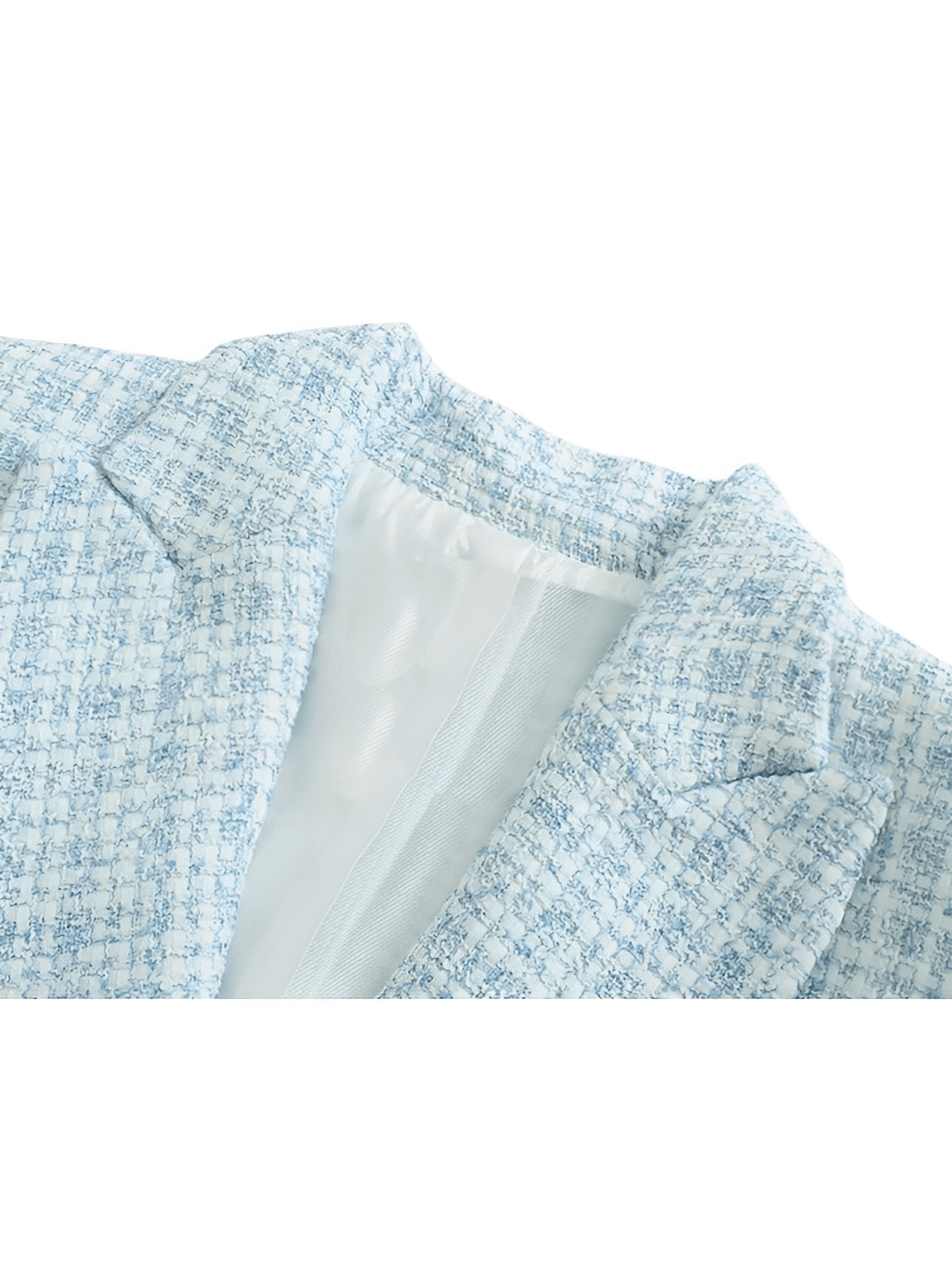 Blazer Tweed Texturizado com Fechamento Trespassado – Fiorella