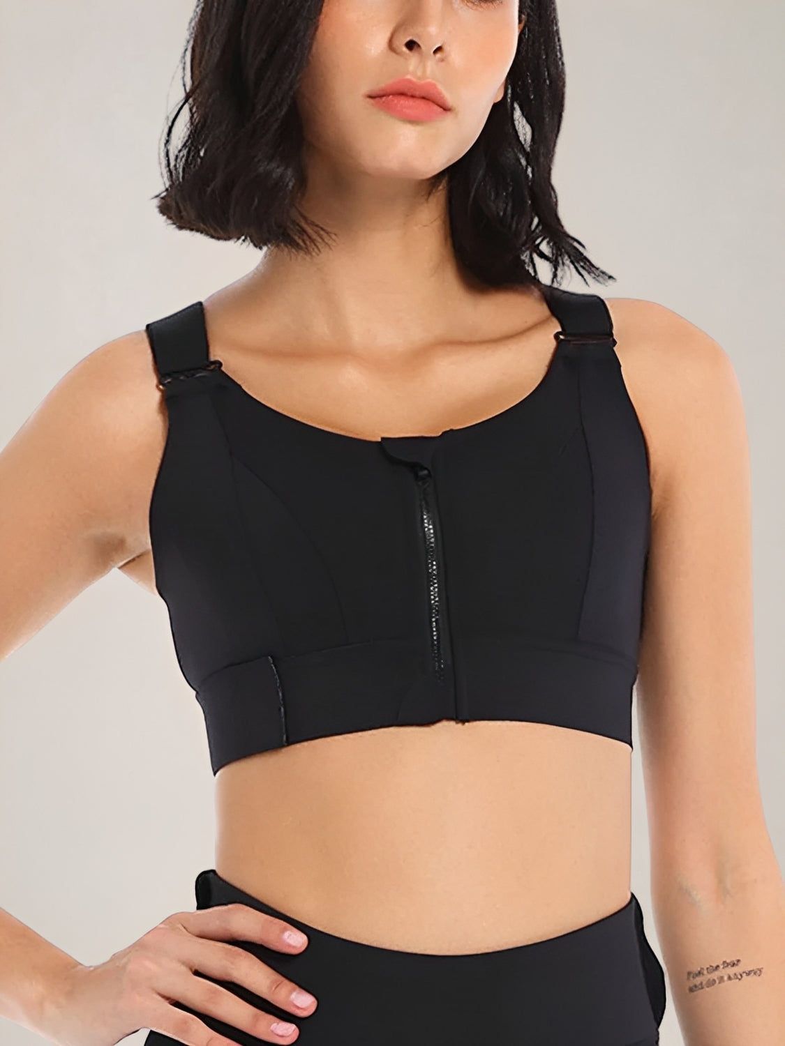 Sutiã Top Esportivo Anti-Impacto Alta Sustentação com Zíper Frontal – Carolina