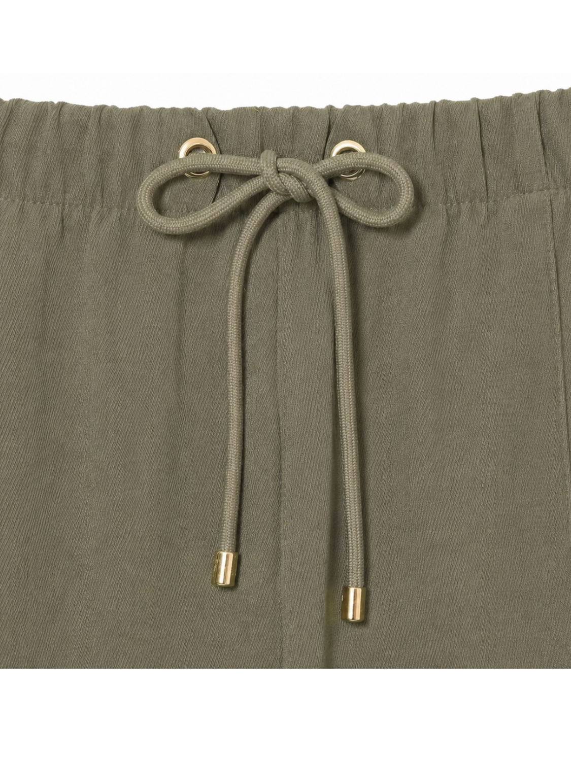 Conjunto em Sarja com Jaqueta Cropped Franzida e Calça Wide Leg - Yoná