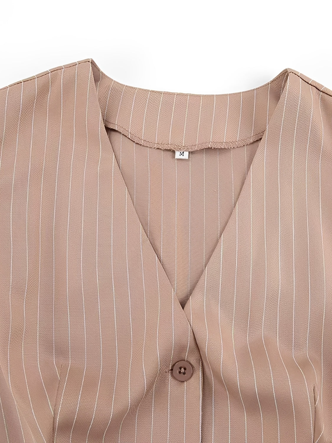 Conjunto Alfaiataria Risca de Giz Colete com Botões e Calça Pantalona - Guadalupe