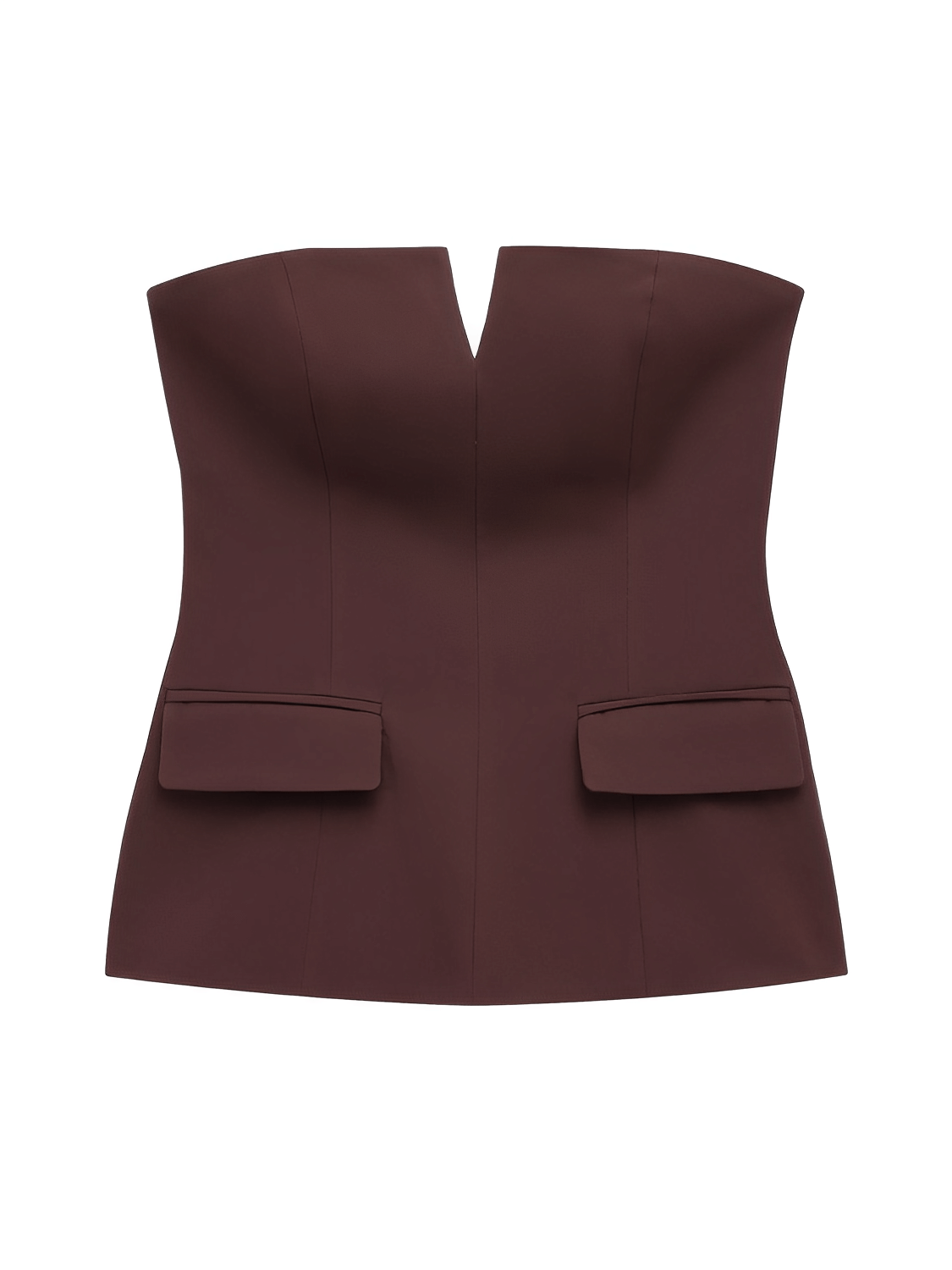 Blusa Tomara que Caia Estruturada com Recorte em V e Bolsos - Rita