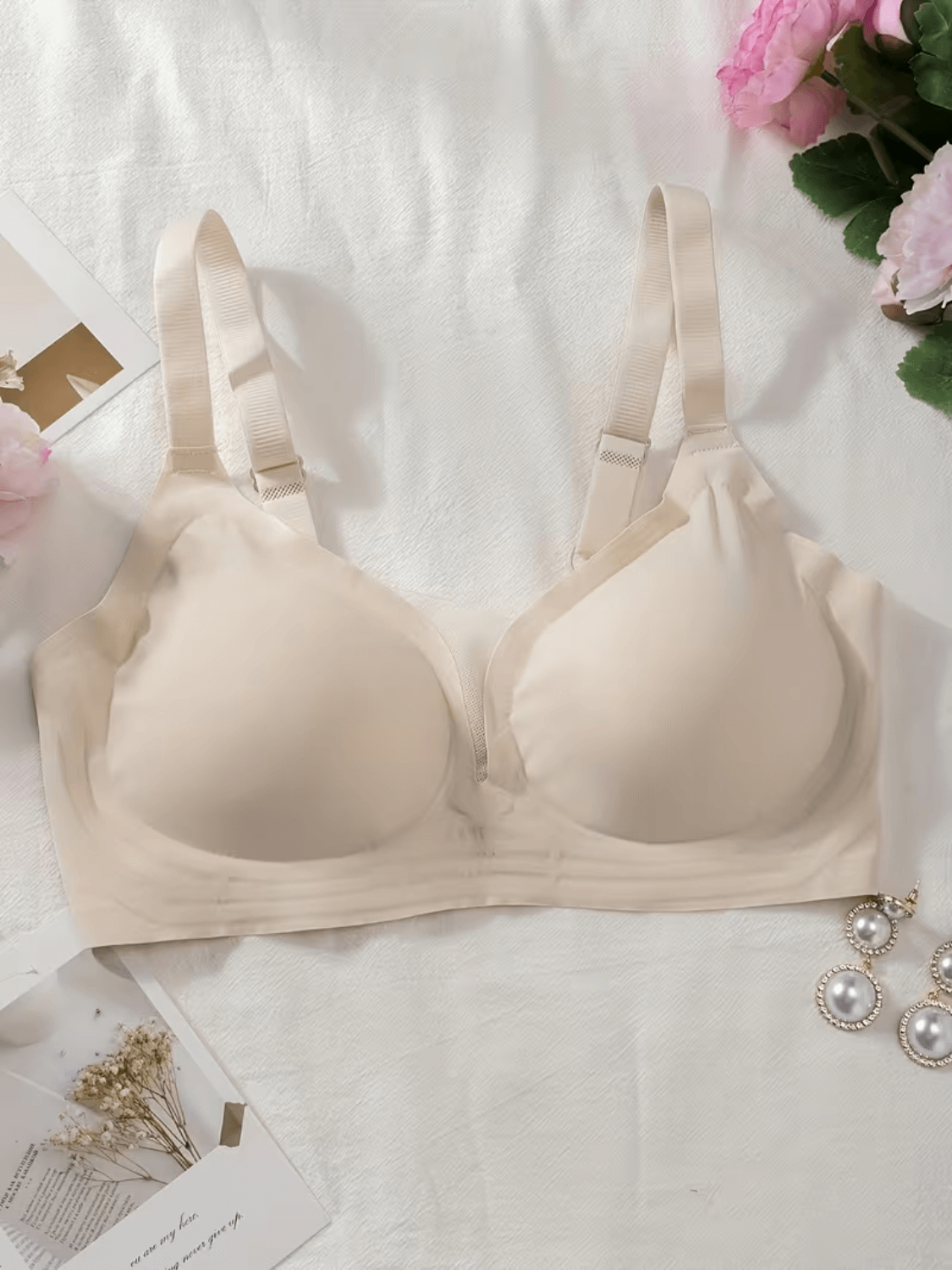 Sutiã Sem Costura com Bojo 3D Costas em U e Efeito Push Up – Aisha