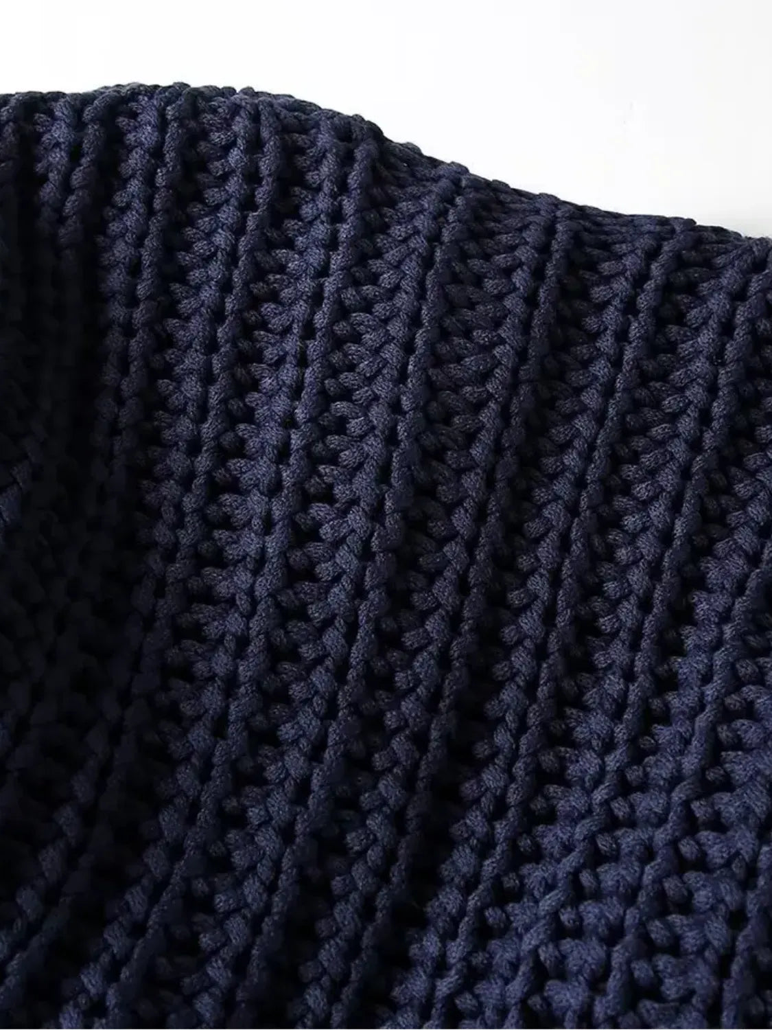 Cardigan de Tricô Ponto Grosso com Botões e Bolsos - Seraphine