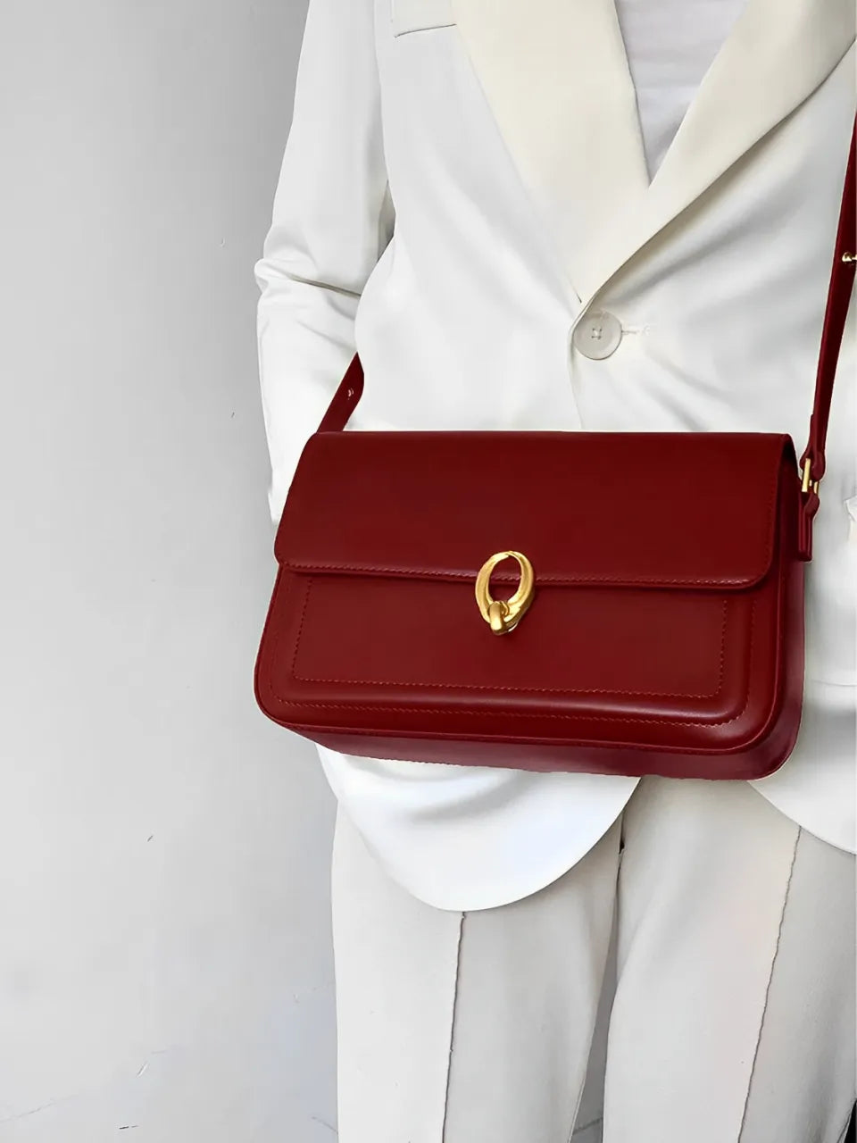 Bolsa Feminina de Ombro em couro PU Sofisticada - Mirna