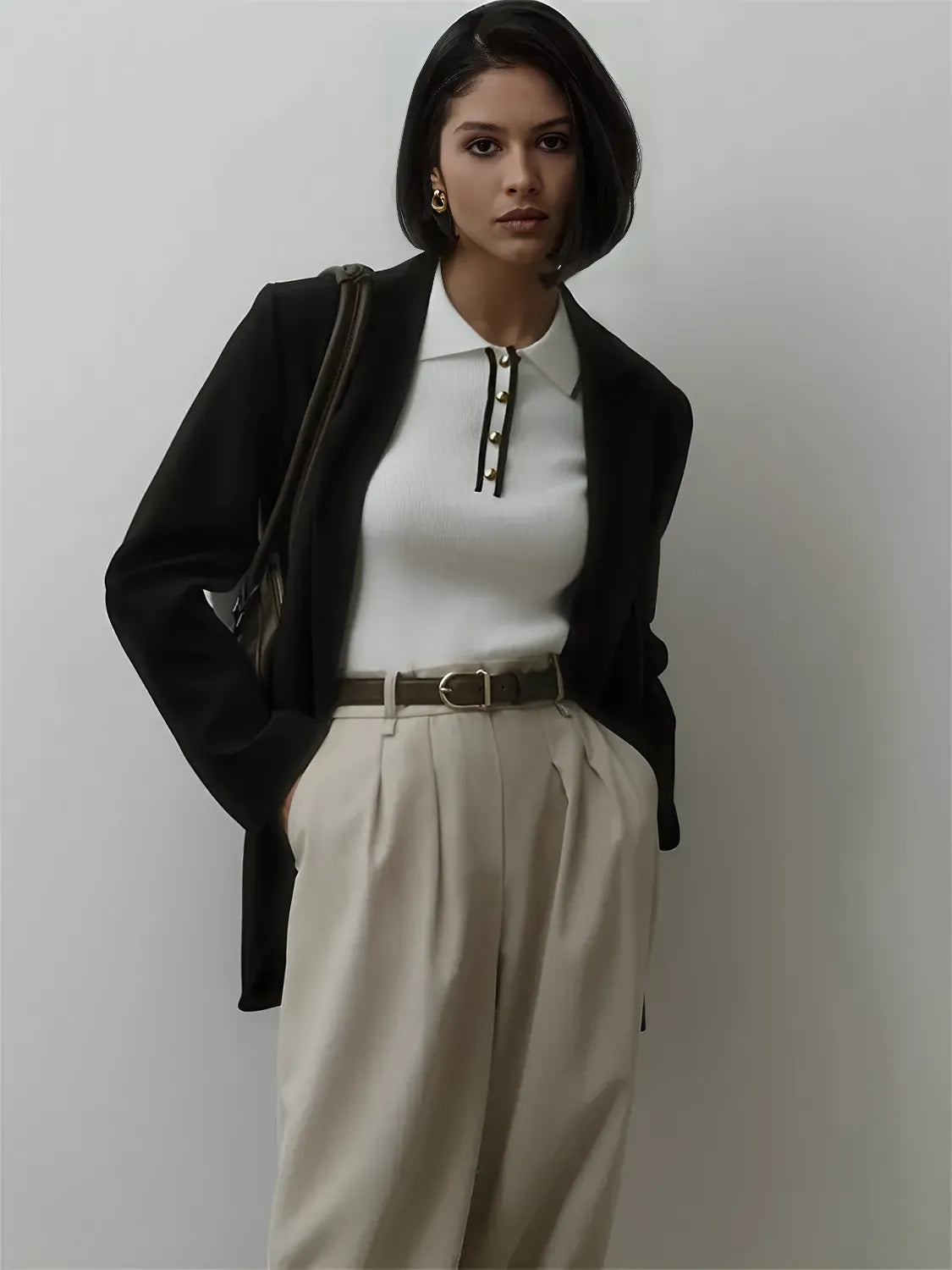 Blusa Gola Polo com Decote e Botões Frontais – Blenda