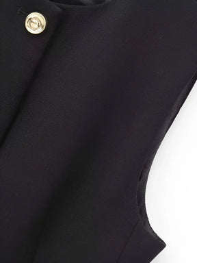 Blusa Feminina Regata Peplum com Botões e Cinto Ajustável - Cora