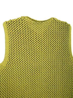 Blusa em Tricô com Decote Canoa Botões Maxi e Bolsos - Ayla