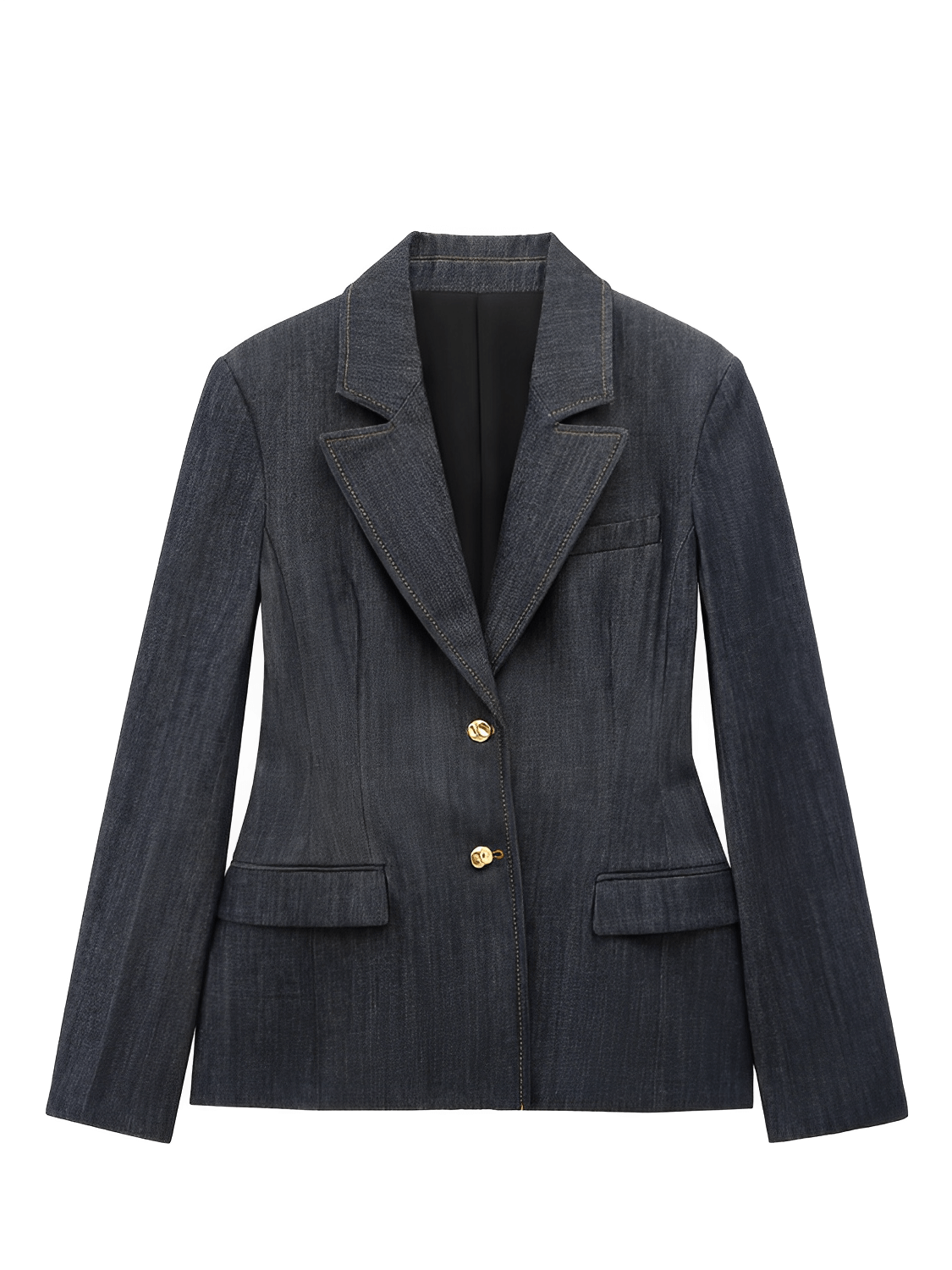 Conjunto Jeans 3 Peças Blazer Corset Peplum e Calça Pantalona - Kendall
