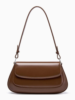 Bolsa Baguete Tiracolo em Couro Genuíno com Alça Ajustável – Briana
