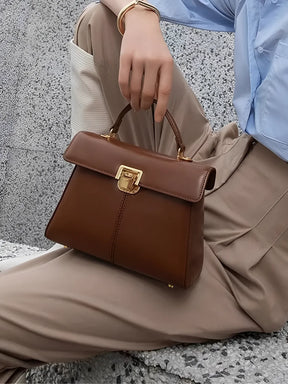 Bolsa de Couro Tiracolo com Lenço Decorativo e Alça de Ombro – Lena
