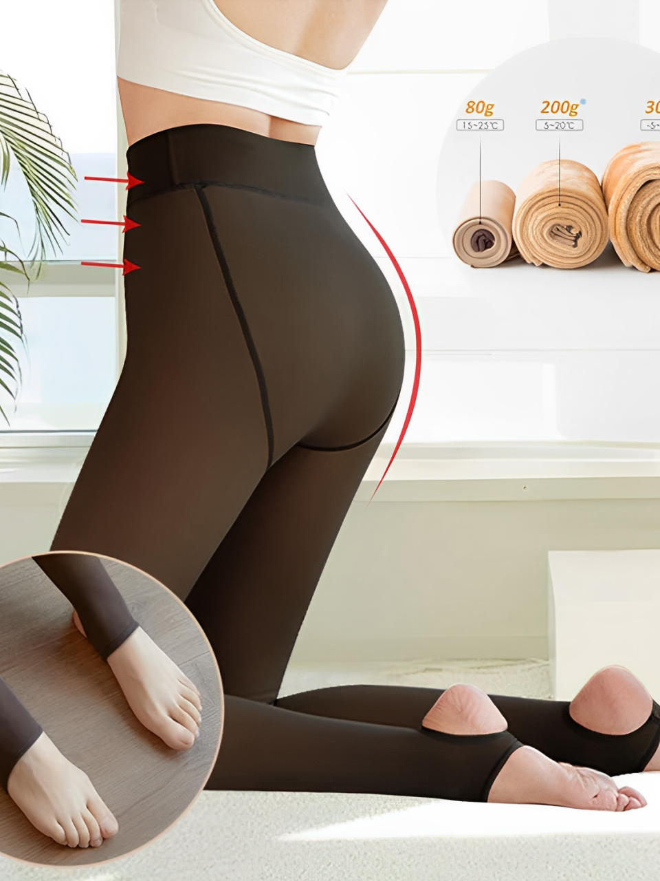 Meia-Calça Feminina Térmica Peluciada com Pézinho Confortável – Judy [FRETE FULL]