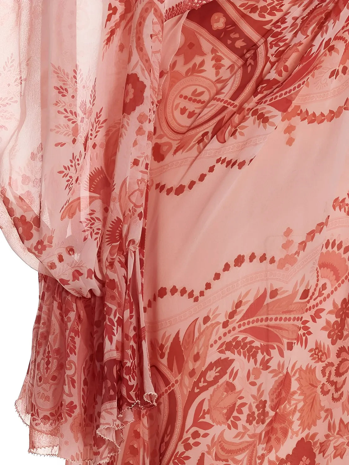 Vestido Longo Estampado Acinturado com Mangas Longas Elegantes – Clarisse