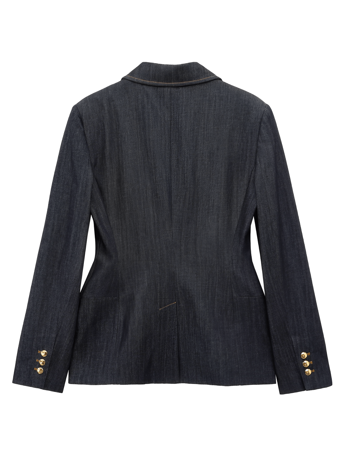 Conjunto Jeans 3 Peças Blazer Corset Peplum e Calça Pantalona - Kendall