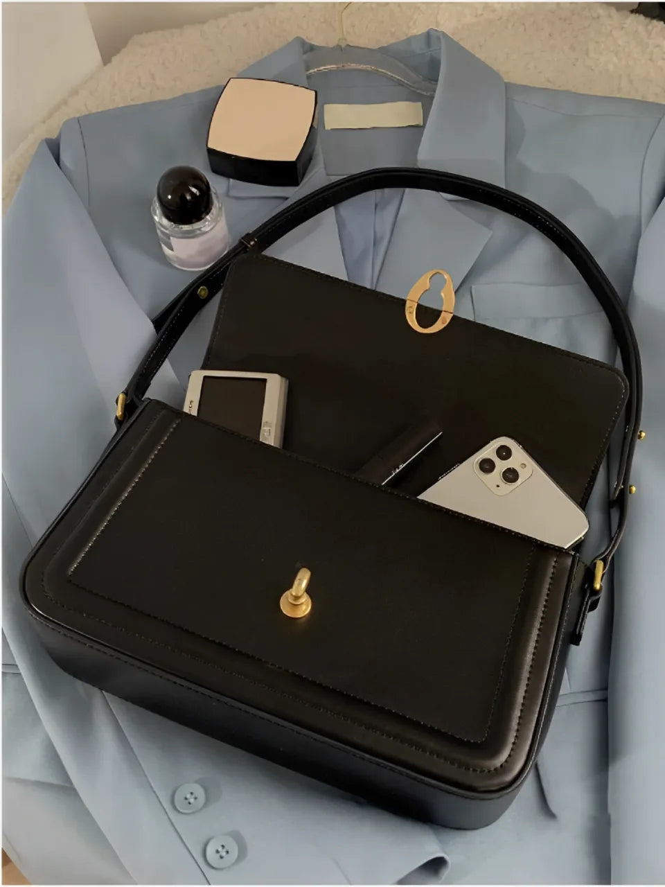 Bolsa Feminina de Ombro em couro PU Sofisticada - Mirna