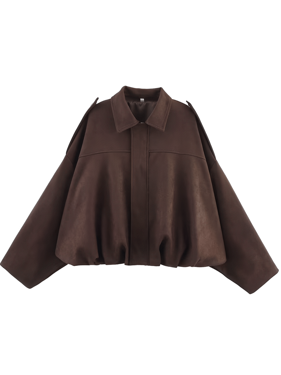 Jaqueta Bomber Oversized em Camurça com Recortes – Ione [FRETE FULL]