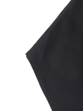 Vestido Midi Assimétrico Acinturado e Capa Sobreposta Removível – Soraya
