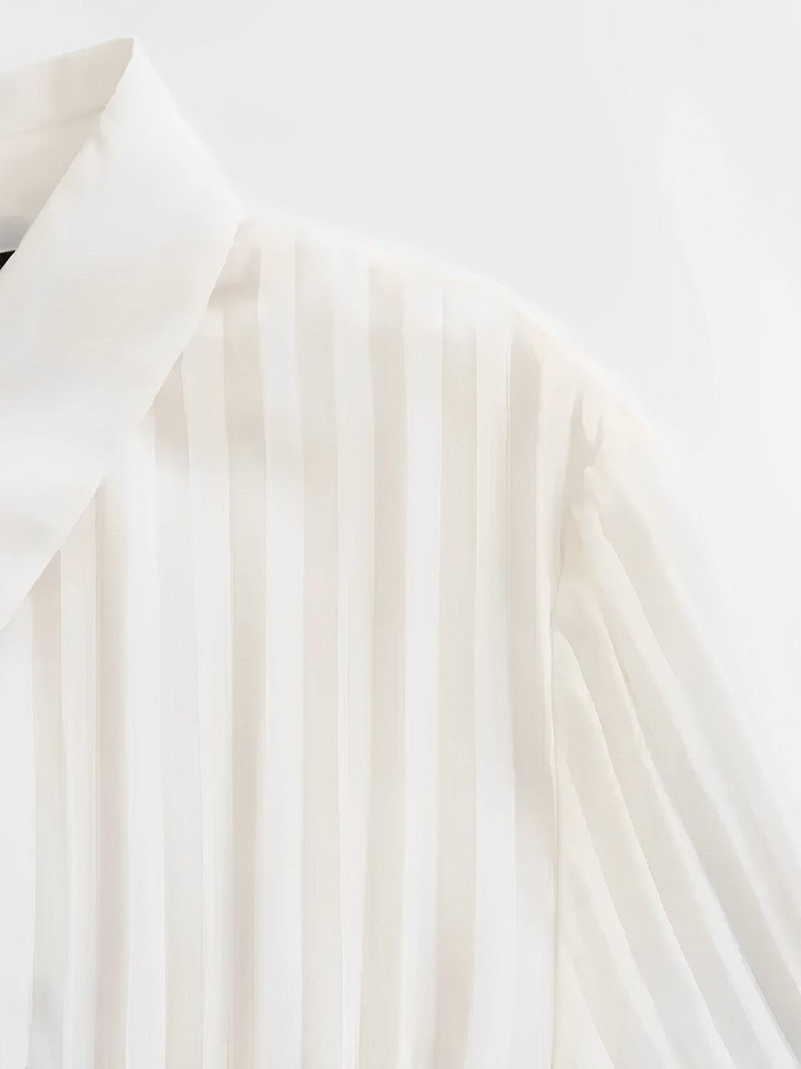 Vestido Chemise Midi Plissado com Botões Frontais – Fleur