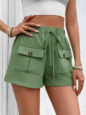 Short Feminino com Cintura Elástica e Bolsos Funcionais – Livian
