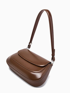 Bolsa Baguete Tiracolo em Couro Genuíno com Alça Ajustável – Briana
