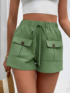Short Feminino com Cintura Elástica e Bolsos Funcionais – Livian