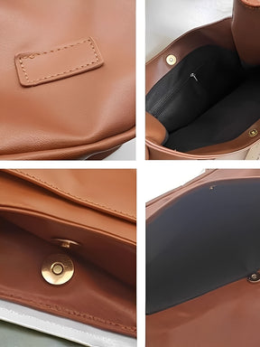 Bolsa de Ombro Vintage em Couro PU com Design Triangular Alongado -  Edwina