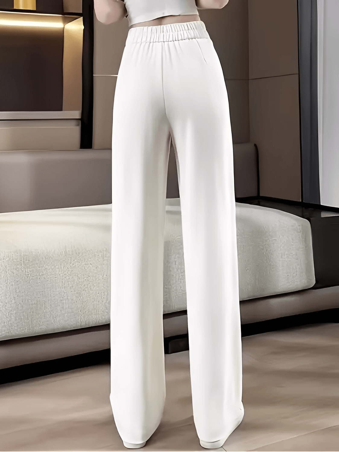 Calça  Alfaiataria Wide Leg Cintura Alta com Lenço Removível  – Amara