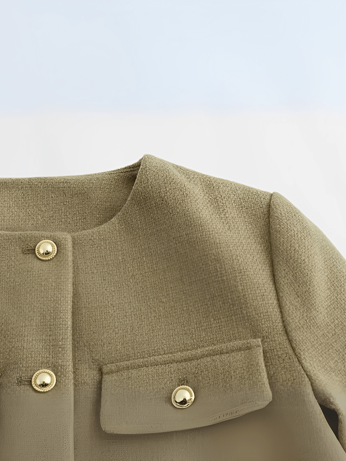 Casaco Tweed com Bolsos Decorativos e Fechamento em Botões - Angelique