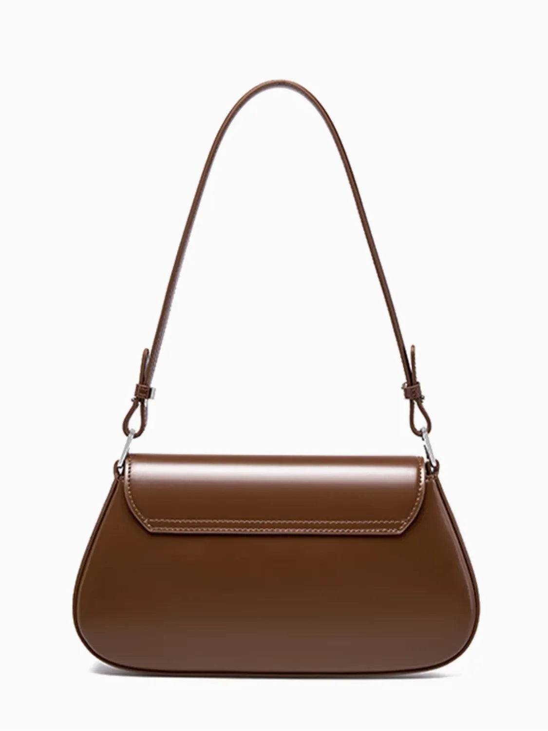 Bolsa Baguete Tiracolo em Couro Genuíno com Alça Ajustável – Briana