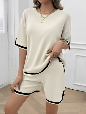 Conjunto em Viscose com Blusa Mullet  Recortes Laterais e Short - Andreza [FRETE FULL]