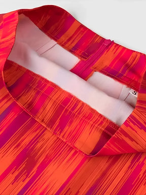 Conjunto Estampado com Blusa Ciganinha Bufante e Saia Lápis - Martina
