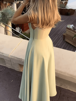 Vestido Longo Evasê com Corset Estruturado e Decote Quadrado - Luciene [FRETE FULL]