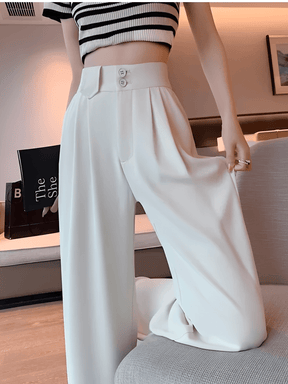 Calça  Alfaiataria Wide Leg Cintura Alta com Lenço Removível  – Amara [FRETE FULL]