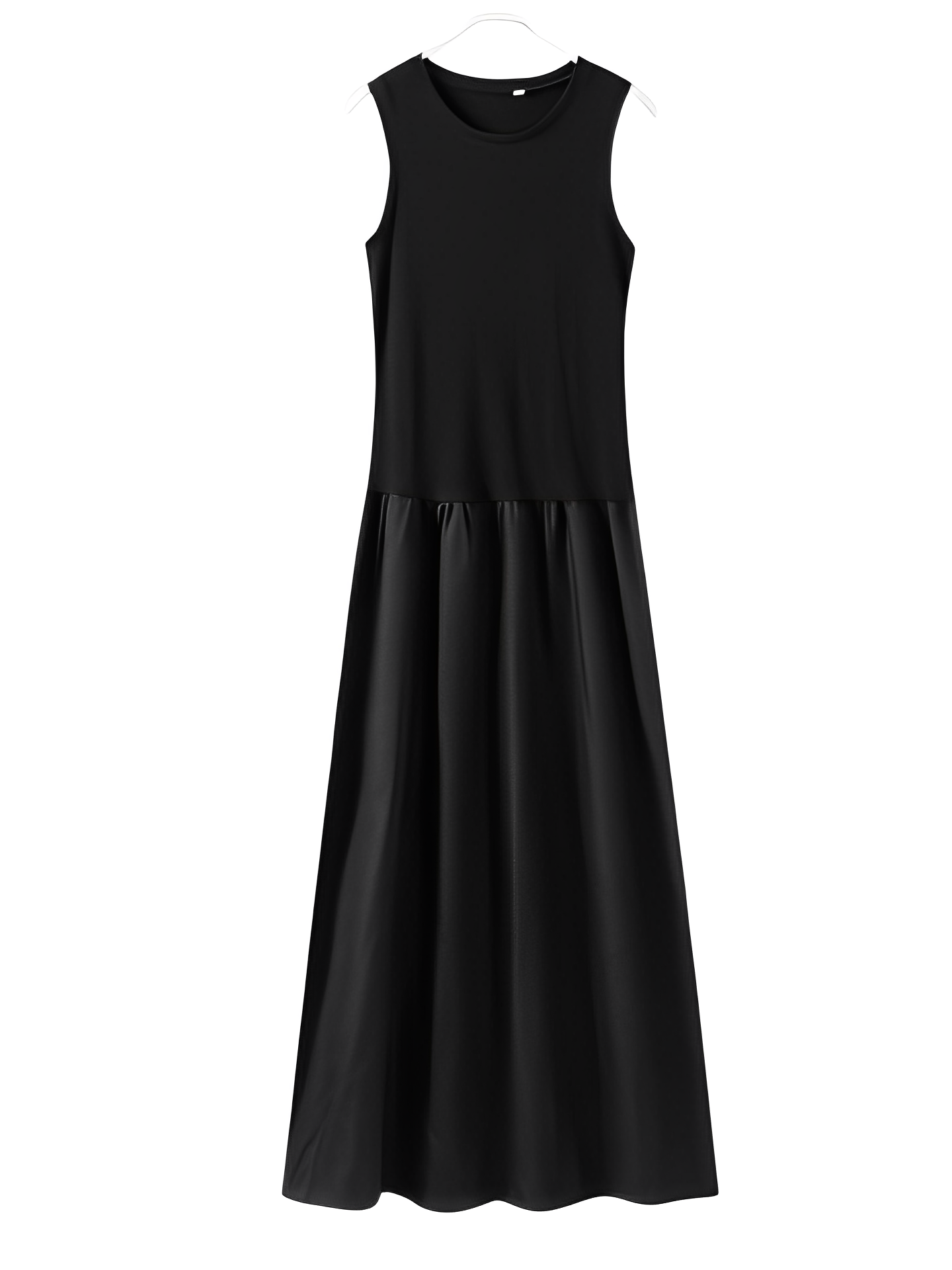 Vestido Longo Canelado com Modelagem Evasê e Detalhes Plissados – Maia [FRETE FULL]