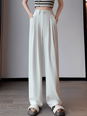 Calça  Alfaiataria Wide Leg Cintura Alta com Lenço Removível  – Amara [FRETE FULL]