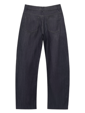 Conjunto Jeans 3 Peças Blazer Corset Peplum e Calça Pantalona - Kendall
