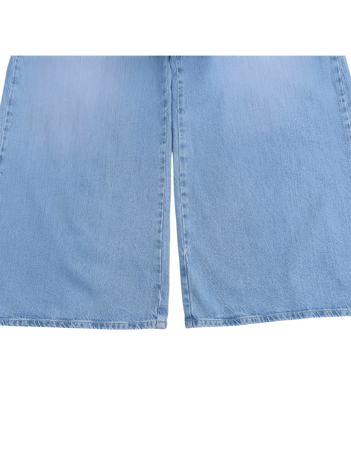 Macacão Jeans Pantalona com Decote Nadador e Bolsos - Jordana