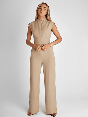 Macacão em Alfaiataria Corte Reto com Faixa Ajustável na Cintura - Samela