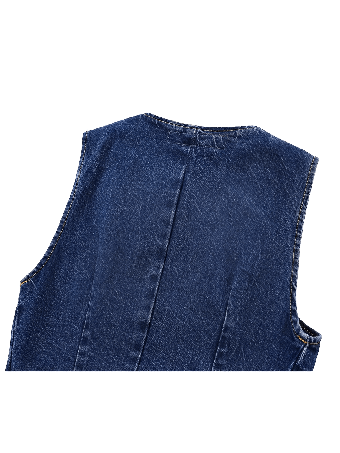 Colete Jeans Ajustado com Fechamento Assimétrico em Botões – Rose
