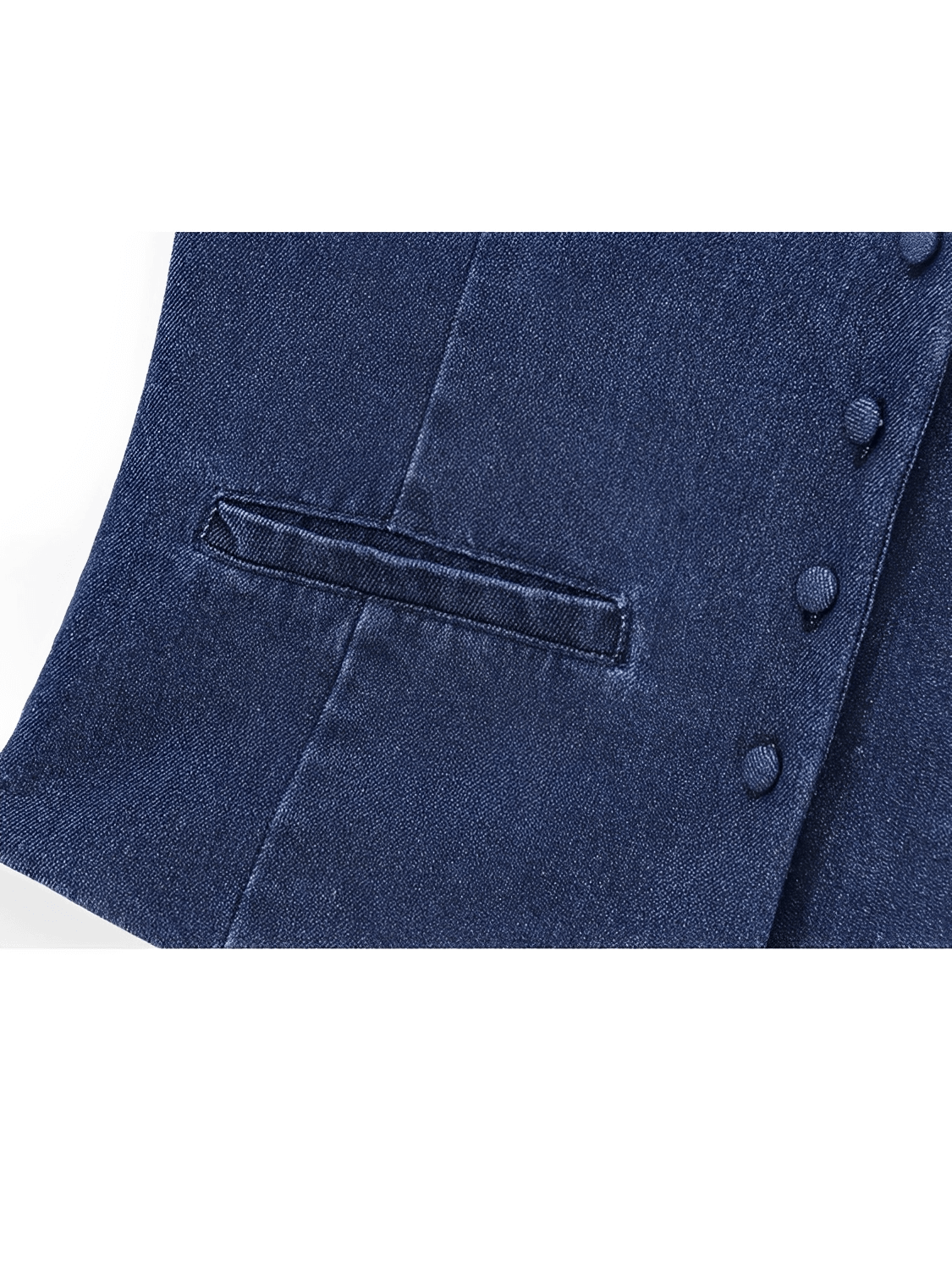 Colete Jeans Acinturado com Botões Frontais e Toque Retrô – Larissa