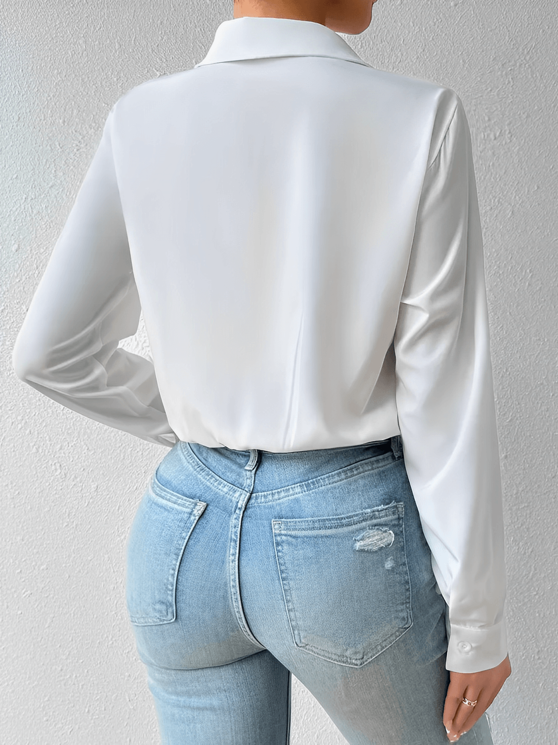 Camisa Body Alfaiataria com Punhos Estruturados – Mercedes