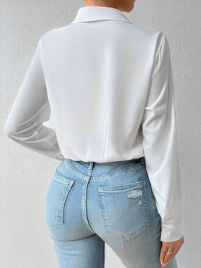 Camisa Body Alfaiataria com Punhos Estruturados – Mercedes