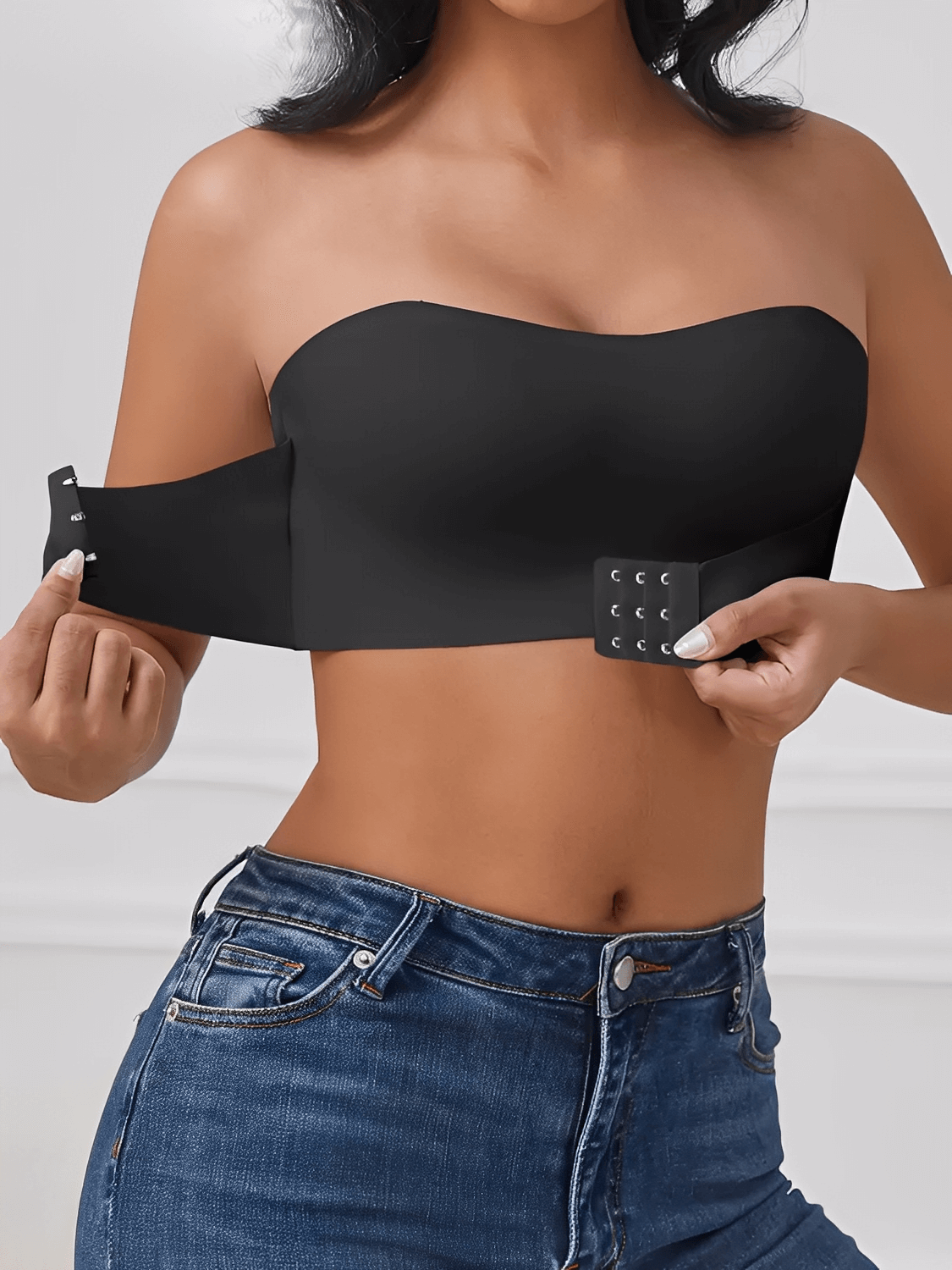 Kit 2 Sutiãs Tomara Que Caia Sem Costura com Fecho Frontal e Sem Bojo – Marion